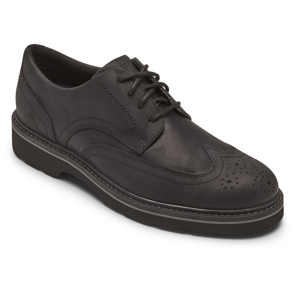 Tenis Rockport Homem Pretas - Charlee Waterproof Wingtip - 20834RLQT